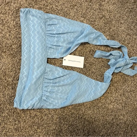 REVOLVE Lovers & Friends Light Blue Halter Crop Top - Picture 7 of 7
